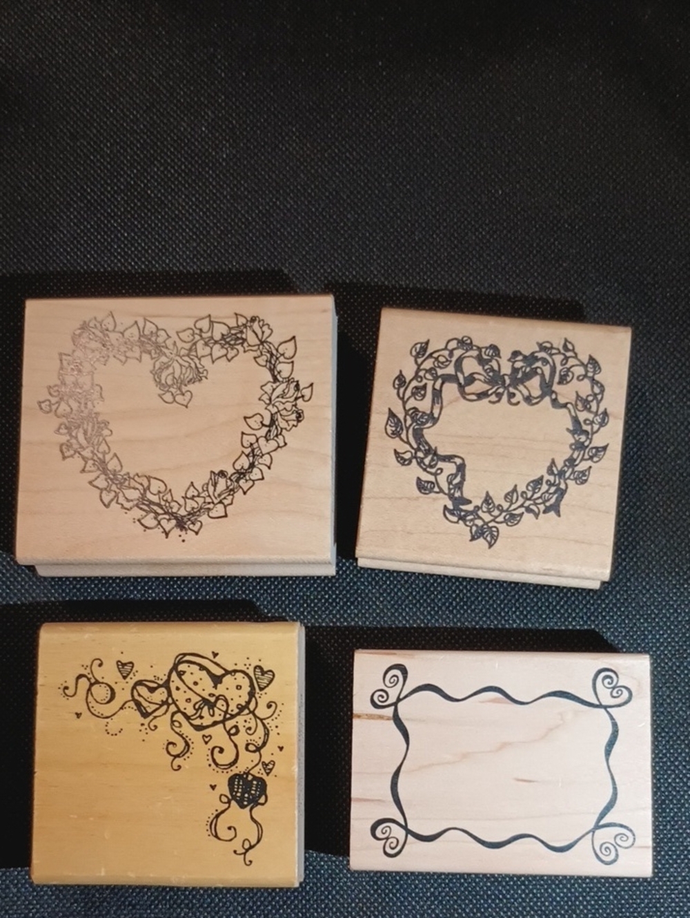 4 Heart Stamps